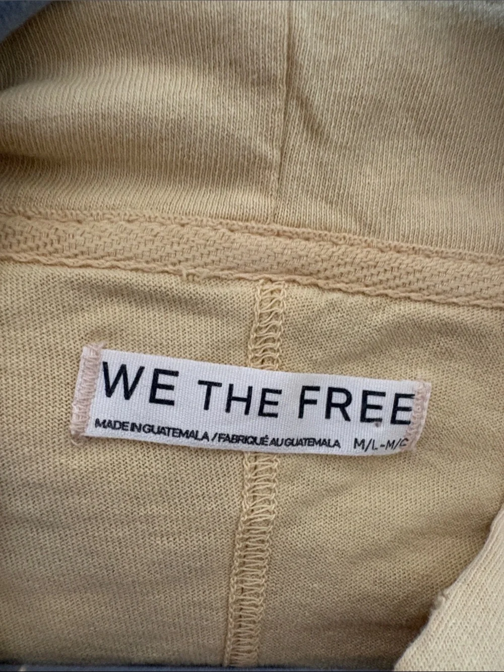 We The Free Hooded Top in Pale Yellow